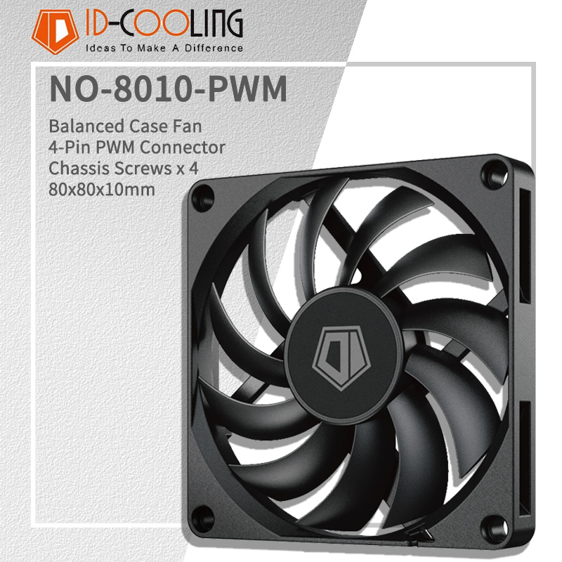 Case Fan Controller - ID-COOLING NO-8010-PWM 80MM Wentylator PC 800-3000RPM