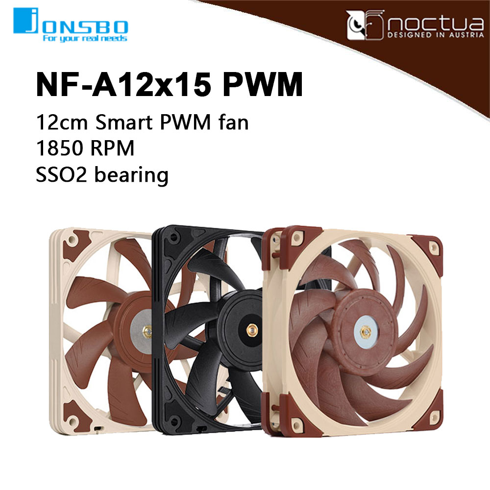 Case Fan Controller - Noctua NF-A12x15 PWM Chromax.black.swap 120mm ultra-cienki